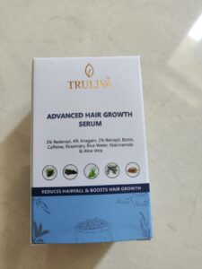 TRULIVA Hair Serum for Men & Women with Redensyl, Anagain & Baicapil | Boosts New Hair Growth, Reduces Hair Fall up  | Strengthens Follicles | Dermatologically Tested | Non-Sticky – 30ml photo review