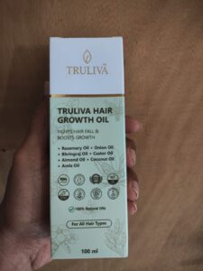 TRULIVA Hair Oil For Men & Women | Promotes Hair Growth & Reduces Hair Fall | With Rosemary, Castor, Amla, Coconut, Onion and Bhringraj Oil | Mineral Oil Free | 100 ml photo review