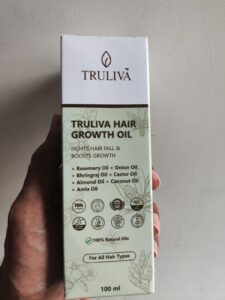 TRULIVA Hair Oil For Men & Women | Promotes Hair Growth & Reduces Hair Fall | With Rosemary, Castor, Amla, Coconut, Onion and Bhringraj Oil | Mineral Oil Free | 100 ml photo review